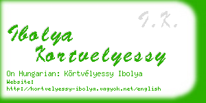 ibolya kortvelyessy business card